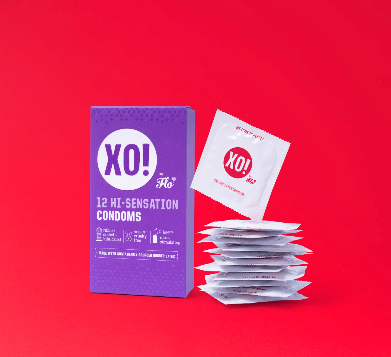 XO! by Flo Hi-Sensation Vegan Condoms